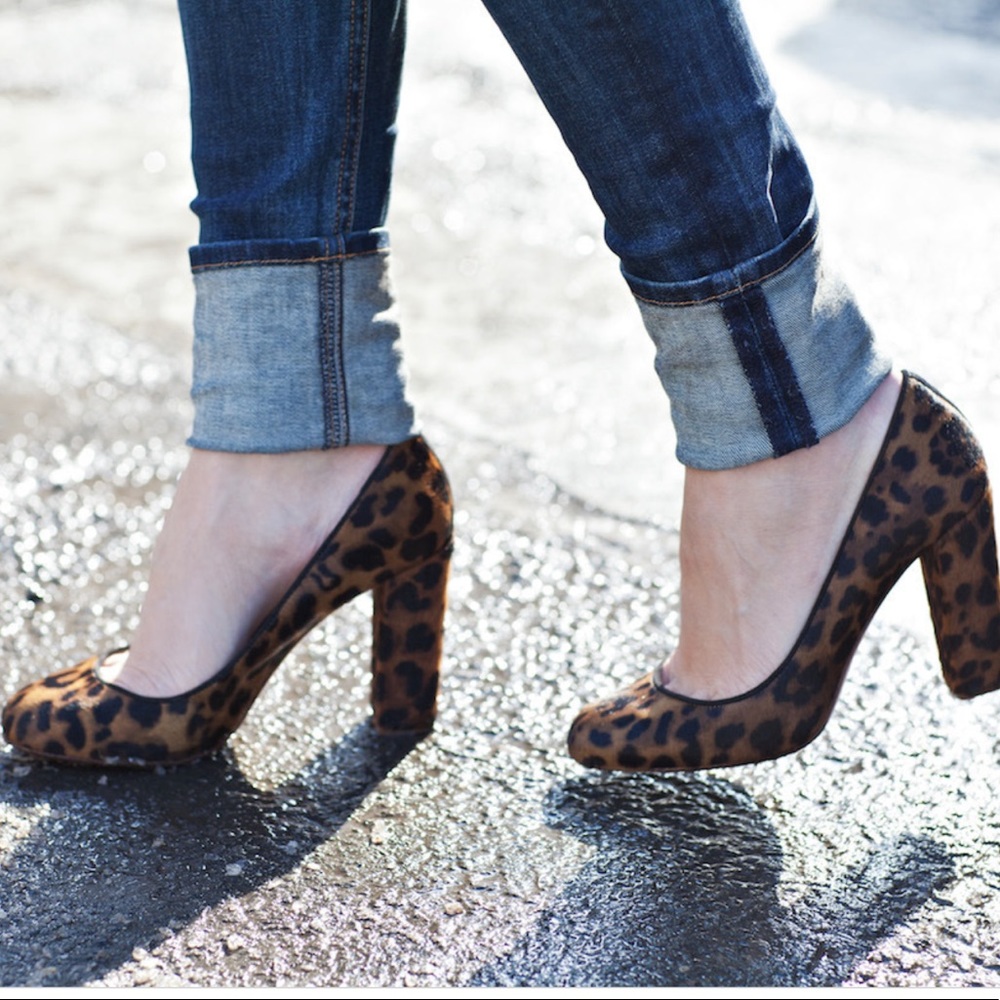 JCrew ETTA CALF-HAIR PUMP sz 7 1/2